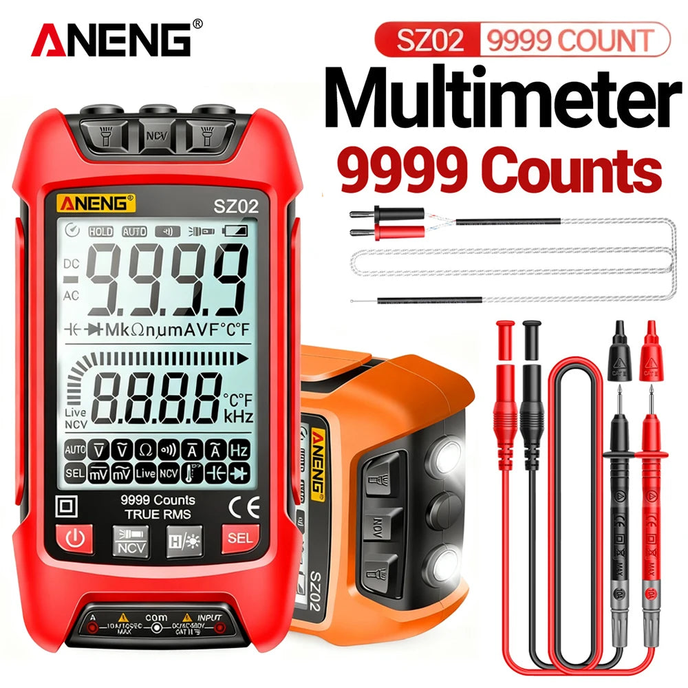 ANENG SZ01 SZ02 Digital Multimeters Counts Auto Range Vol Diode Ohm