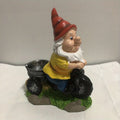 Bicycle Gnome Flower Dwarf Patio Statue Garden Decorative Sculpture
