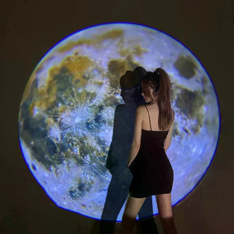 USB Ceiling Moon Earth Projection Atmosphere Light Romantic Bedroom Decoration Galaxy Projector Starry Sky Lamp Night Light Zpaxo