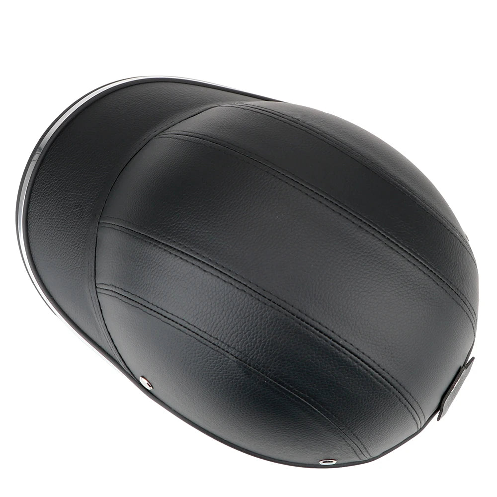 Motorcycle Half Helmet Safety Hard Hat Cafe Racer Chopper Scooter