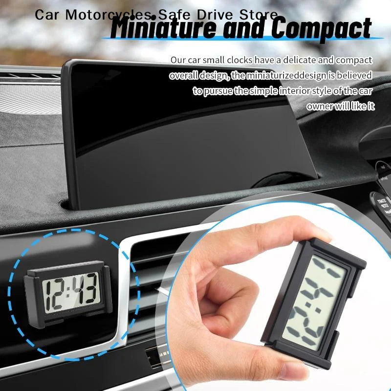 CMCar Dashboard Self-adhesive Mini Clocks Car Clock Digital Large