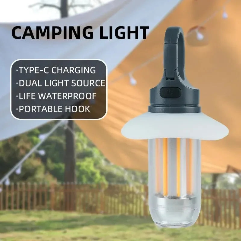 Rechargeable LED Camping Lantern – 5 Modes, IPX4 Waterproof