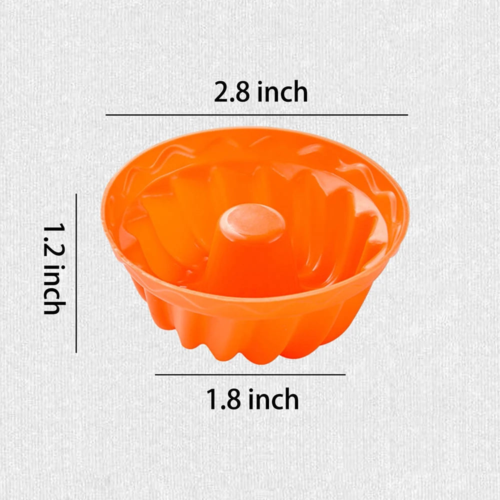 6Pcs Silicone Cake Molds Muffin Cake Cups Egg Tart Cupcake Dessert Baking Mold Bakeware Tools Color Random Zpaxo