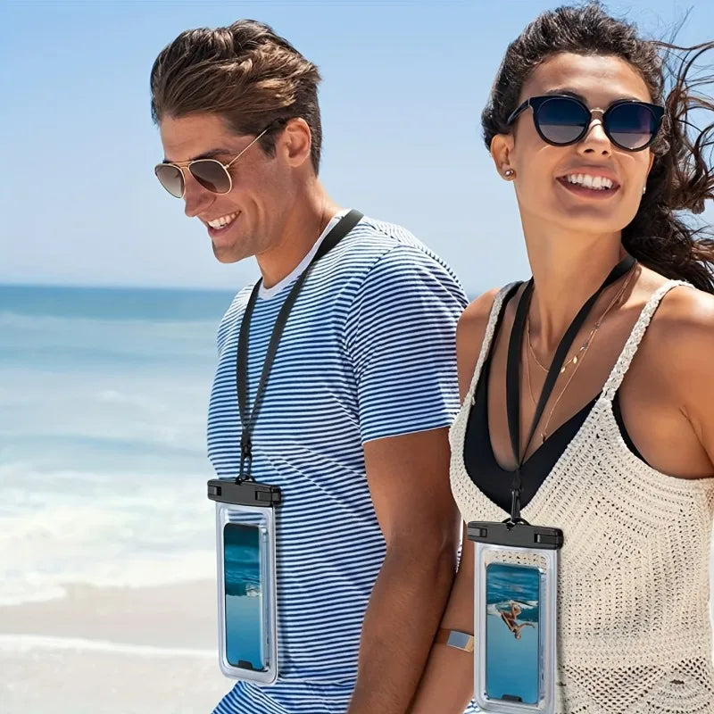 Waterproof Phone Pouch Easy Lock Heavy Duty Dry Bag 4-7 Phones