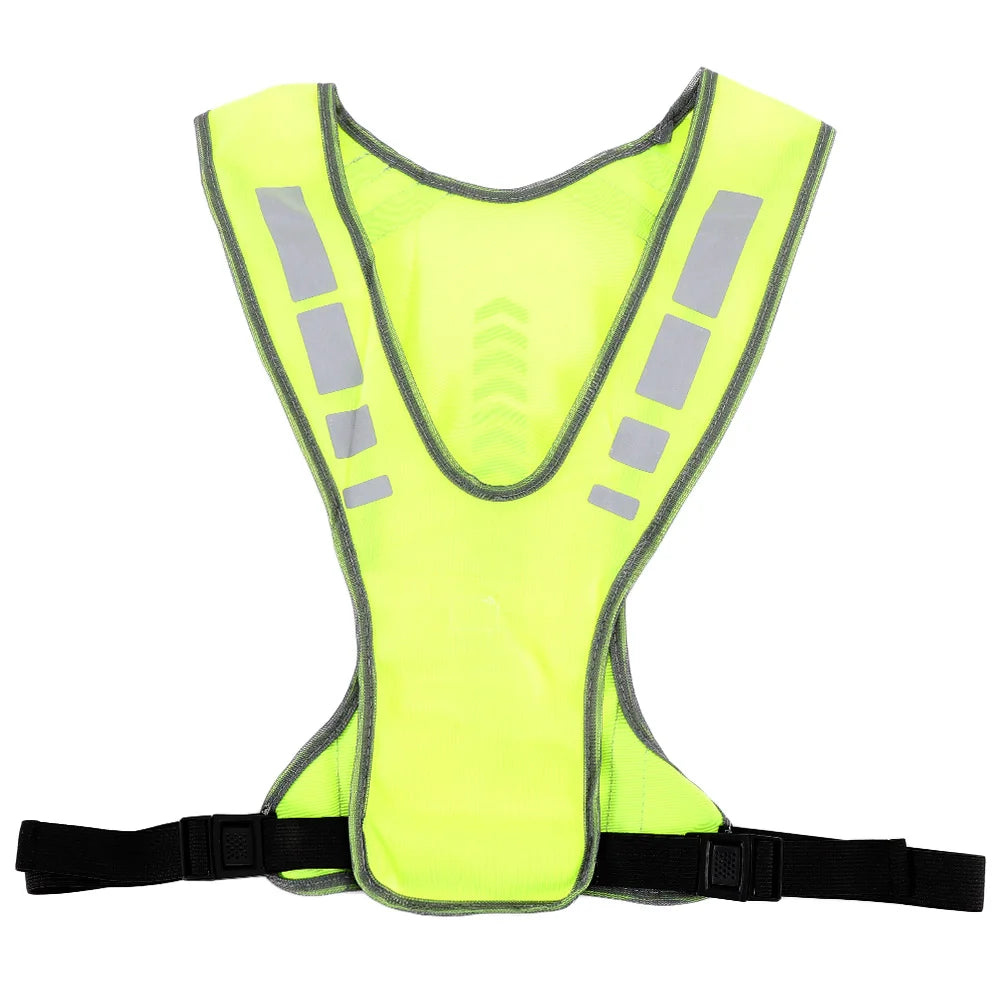 Elastic Cycling Safety Sports Bicycle Harness Night Running Jogging Zpaxo green