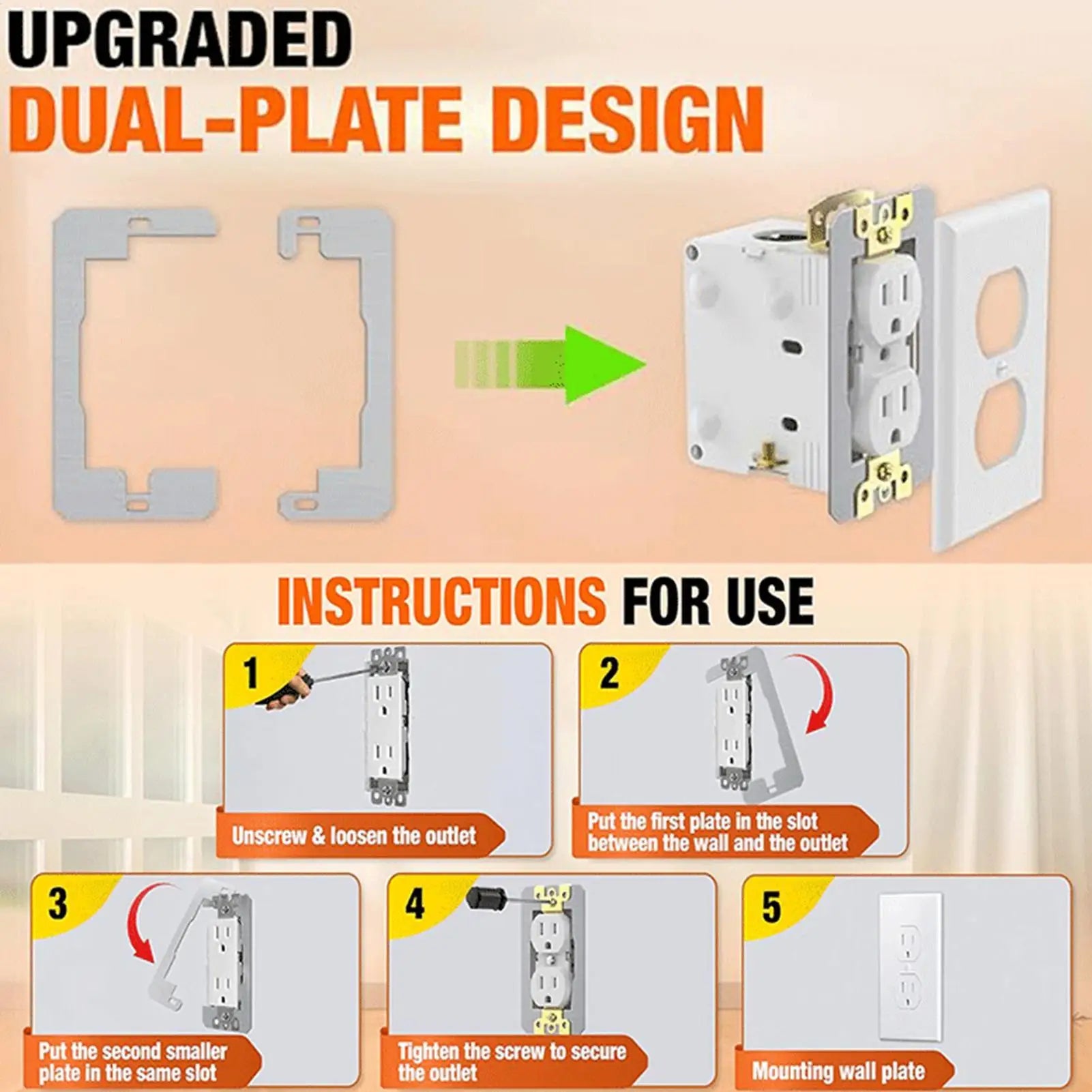 Outlet Spacers 10 Pieces Stainless Steel Repair Shims Electrical Box Spacers For Home Renovation Apartment Workplace Zpaxo