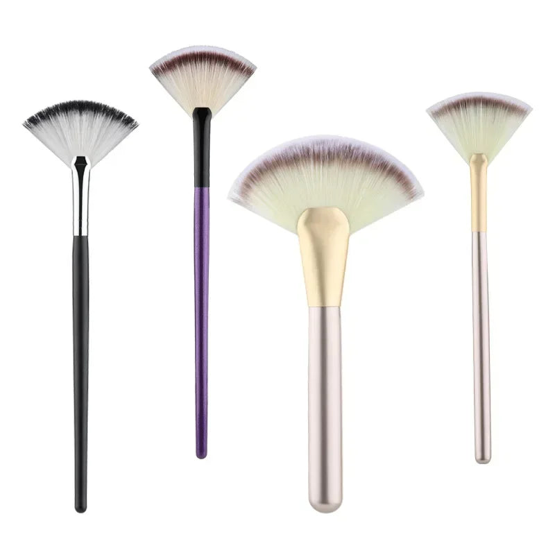 Large Flat Highlight Blush Fan-shaped Makeup Brush Powder Loose Face