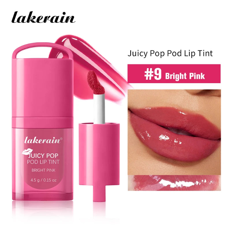 Glossy Mirror Lip Oil – Hydrating Plumping Tinted Lip Glaze Tinted Lip Oil Zpaxo 9 Bright Pink