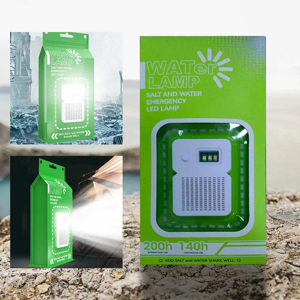 LED Salt Water Emergency Lamp 50LM Portable Camping Waterproof