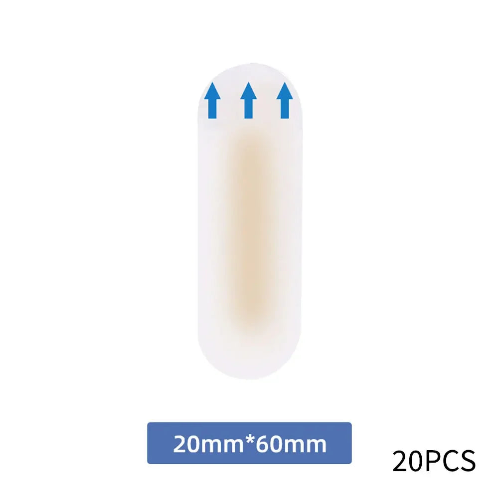 20PCS Gel Heel Protector Foot Patches Adhesive Blister Pads Hydrocolloid Heel Liner Shoes Stickers Pain Relief Plaster Foot Care Zpaxo 04 20pcs