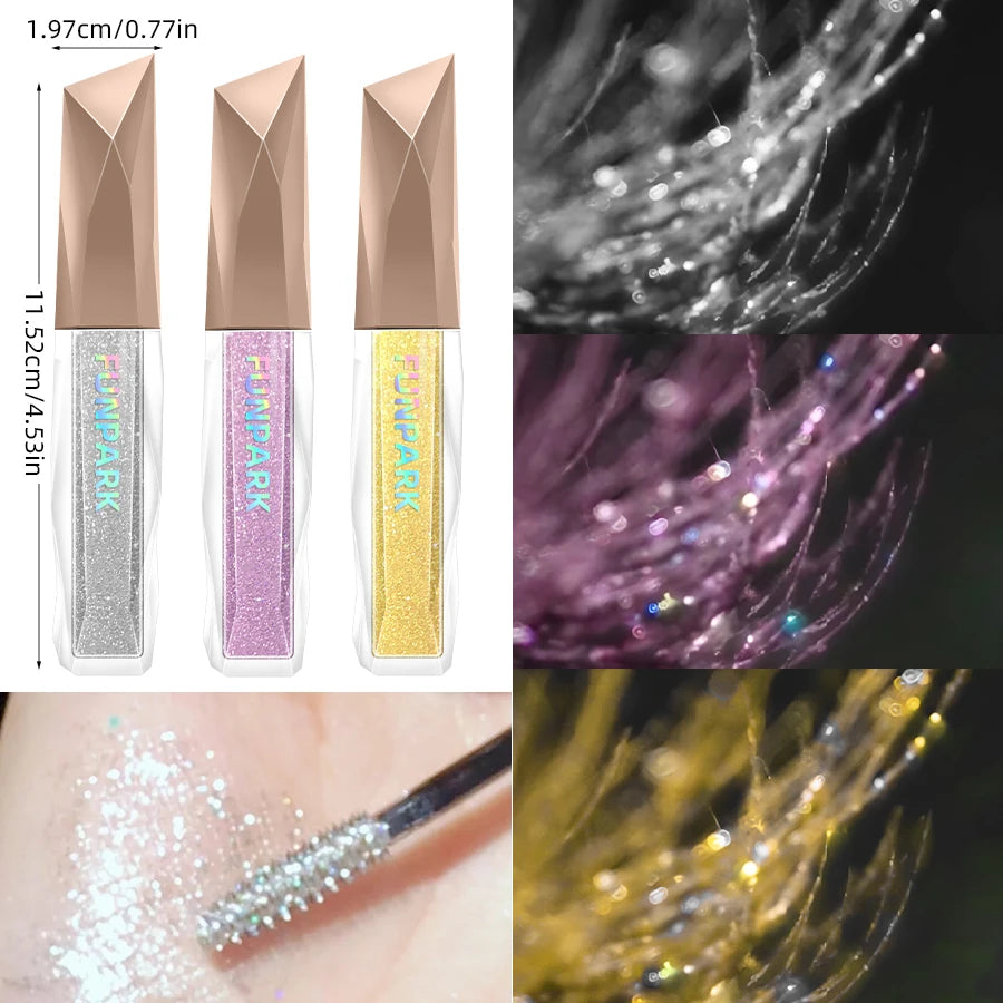 Waterproof Diamond Shine Volume Curl Mascara-glitter Snow Effect Eye