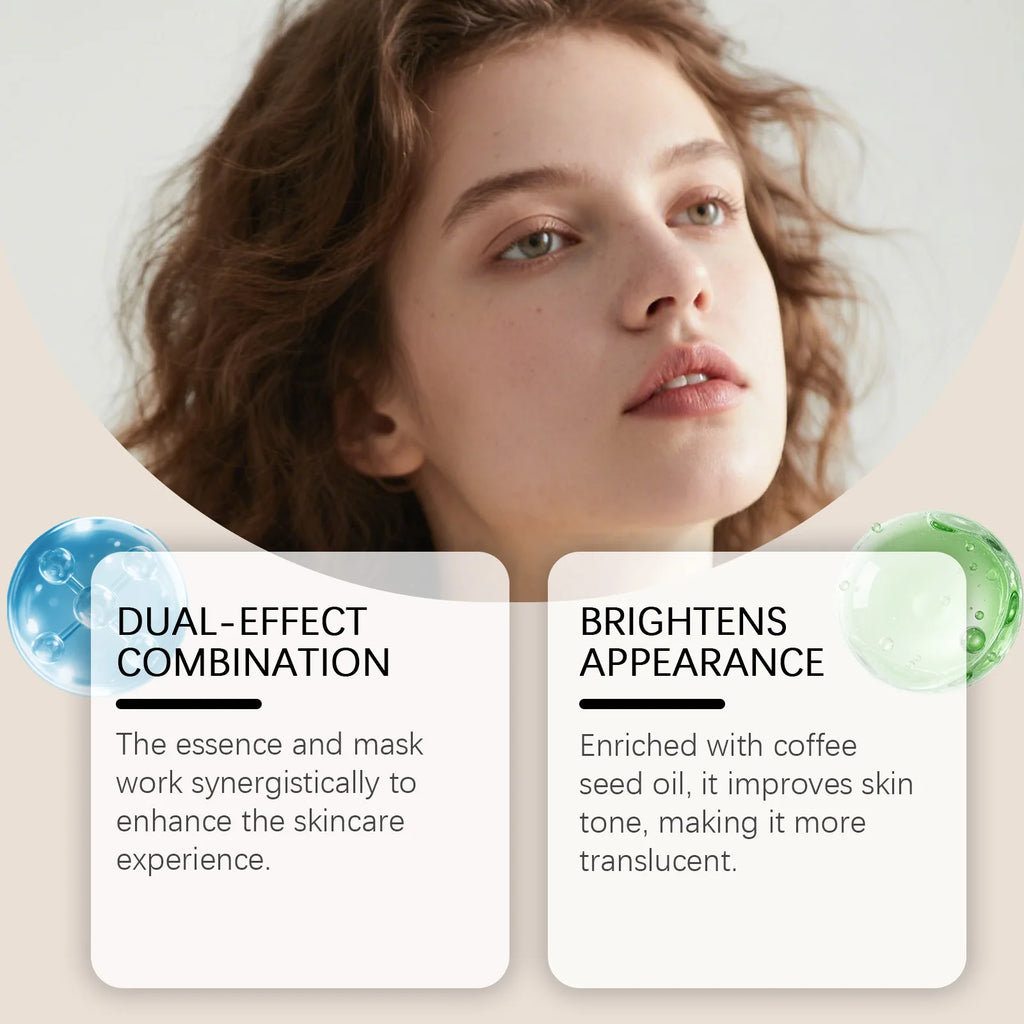 Brightening Essence Mask Set Hydrate Skin Reduce Face Pigment Dark Spot Dullness Brighten Complexion Fit All Skin Skincare Kit Zpaxo
