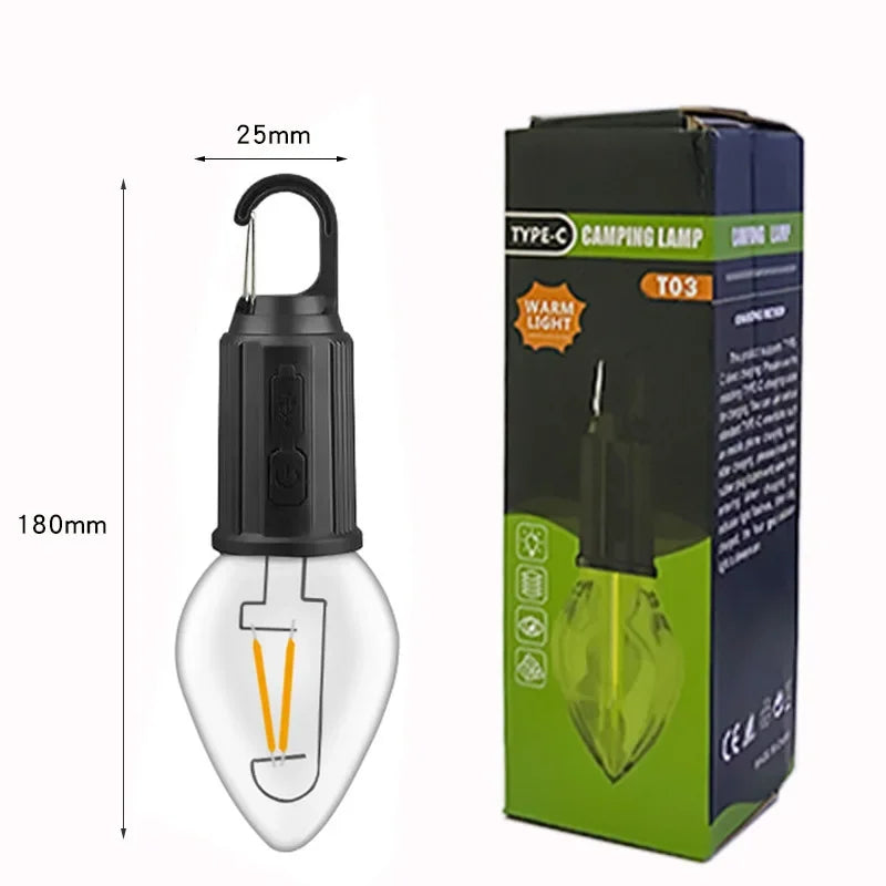 USB Camping Light 3 Lighting Mode Rechargeable Lantern Waterproof Zpaxo Camping Light B