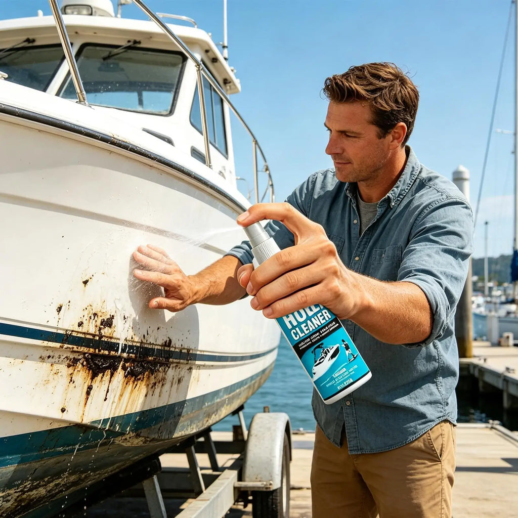 Boat Cleaner Rust Stain Remover Waterline Grime Cleaning Spray Marine