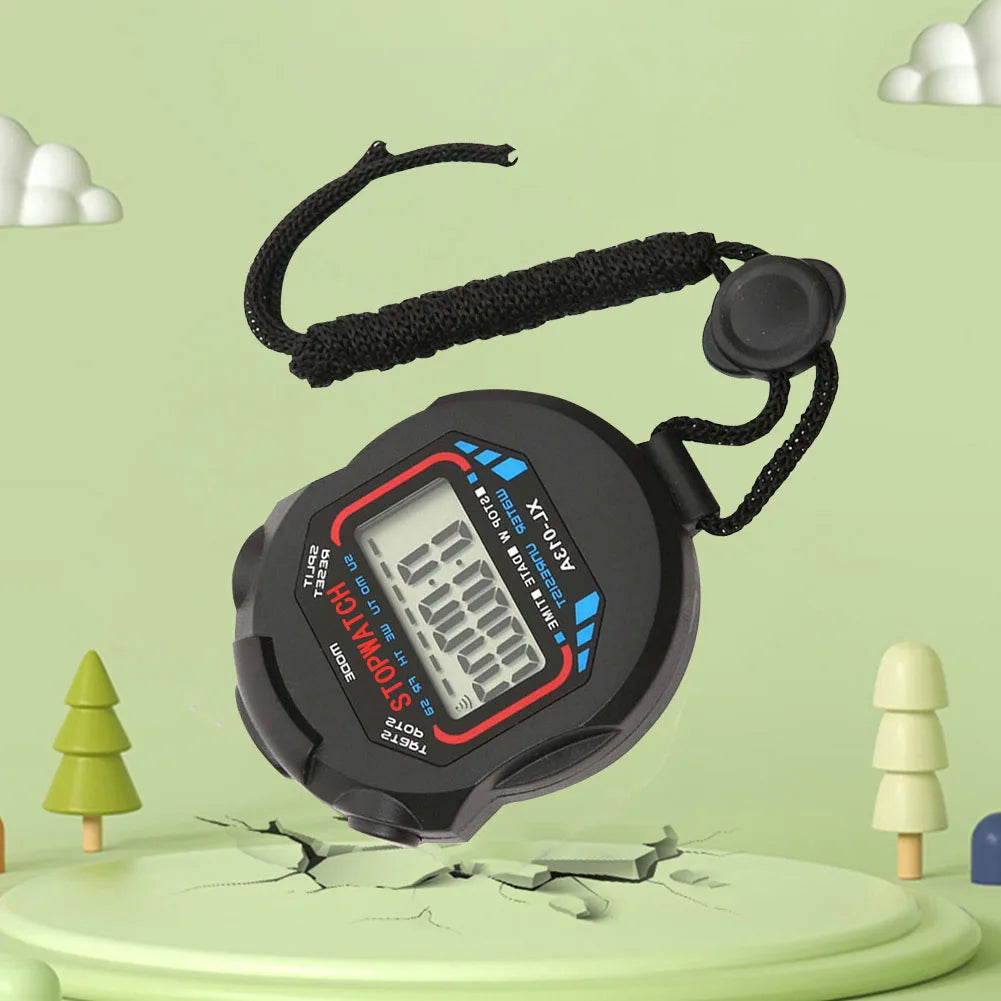 Multi-function Electronic Stopwatch Sports Timer LCD Display Handheld