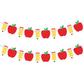 Glitter Apple Pencil Garland – Back to School Banner Decor Party Banner Garland Zpaxo 2pc