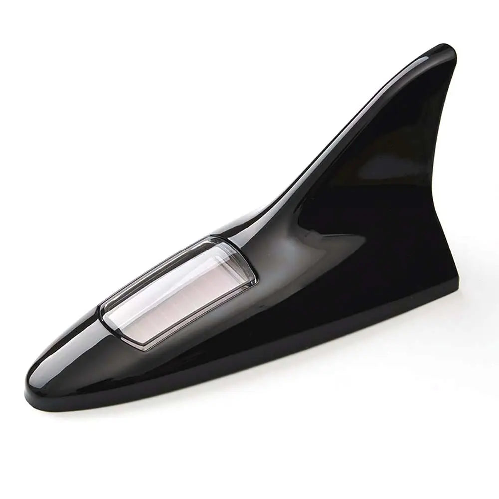 Lights Modified lights Car Roof Truck Solar Shark Fin Antenna Warning Flash Lamp Rear-end LED flash lights Car Decorative Light Zpaxo black