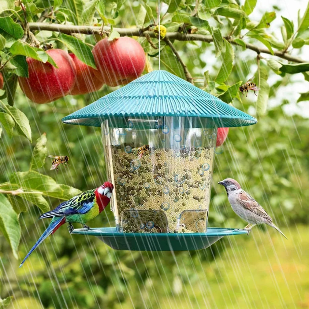 Bird Feeder Automatic Foot Feeding Tool Outdoor Bird Feeder Hanging Nut Feeding Multiple Hole Dispenser Holder Food Container Zpaxo