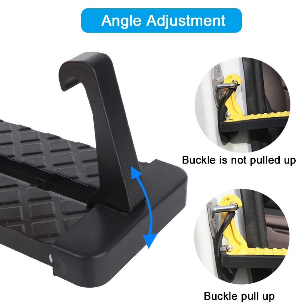 Universal Foldable Car Door Step Pedal Safety Hammer Auto Rooftop
