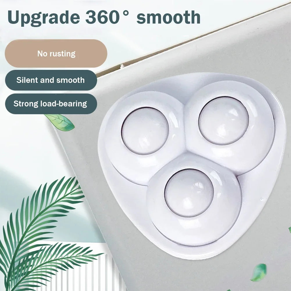 Self Adhesive Paste Universal Wheel 360 Degree Free Rotation Small Wheels No Noise for Trash Can Bottom Kitchen Small Appliances Zpaxo
