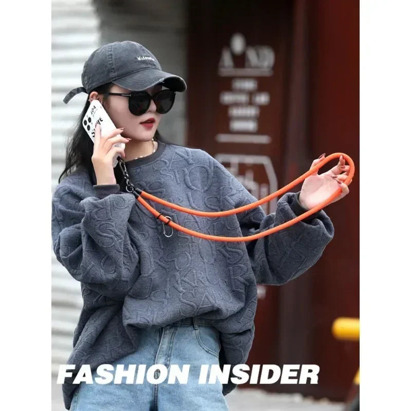 8MMx120CM Bold Long Mobile Phone Lanyard Universal Crossbody Hanging Zpaxo