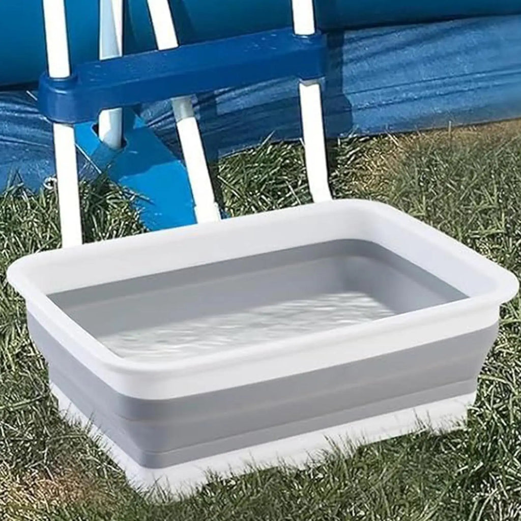Folding Foot Bath Tub Swimming Pool Entrance Portable Bathing Basin