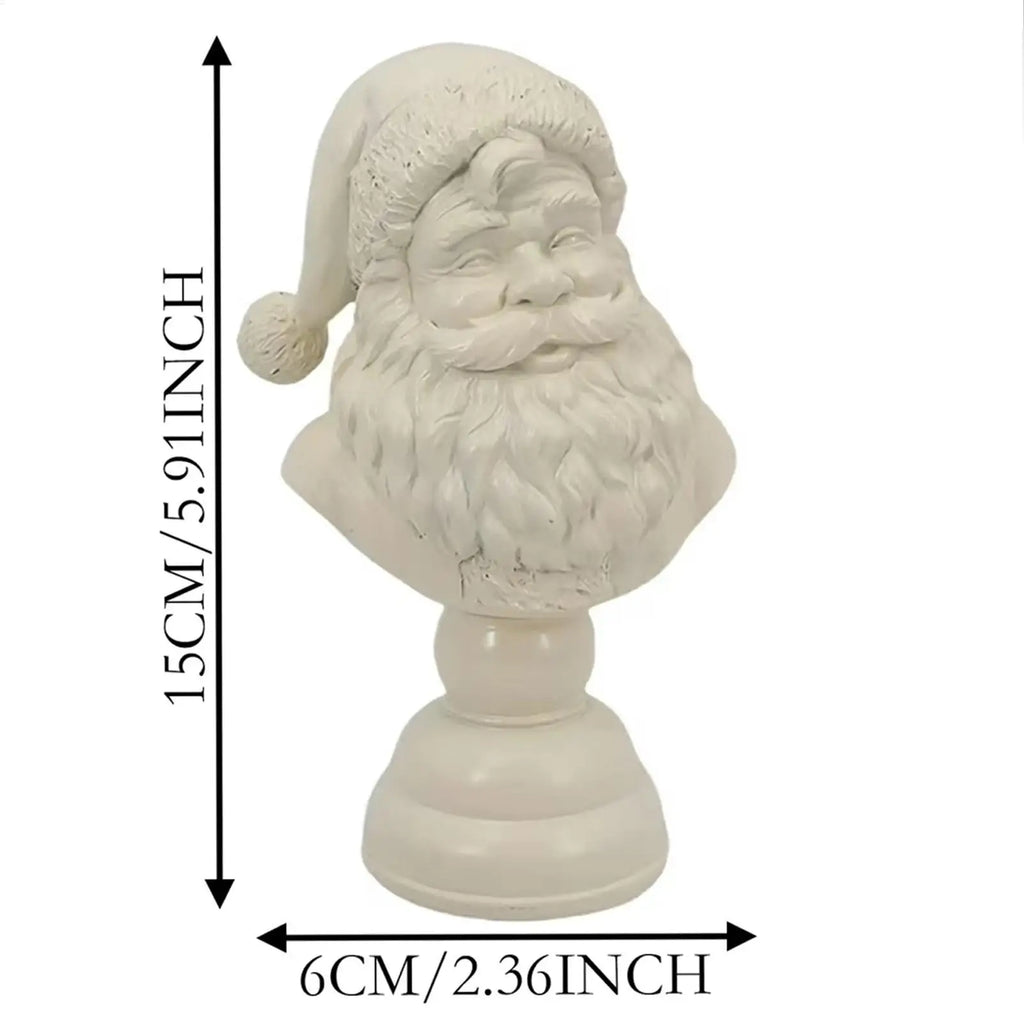 Half Body Santa Claus Resin Statue Figurine Tabletop Ornaments Home