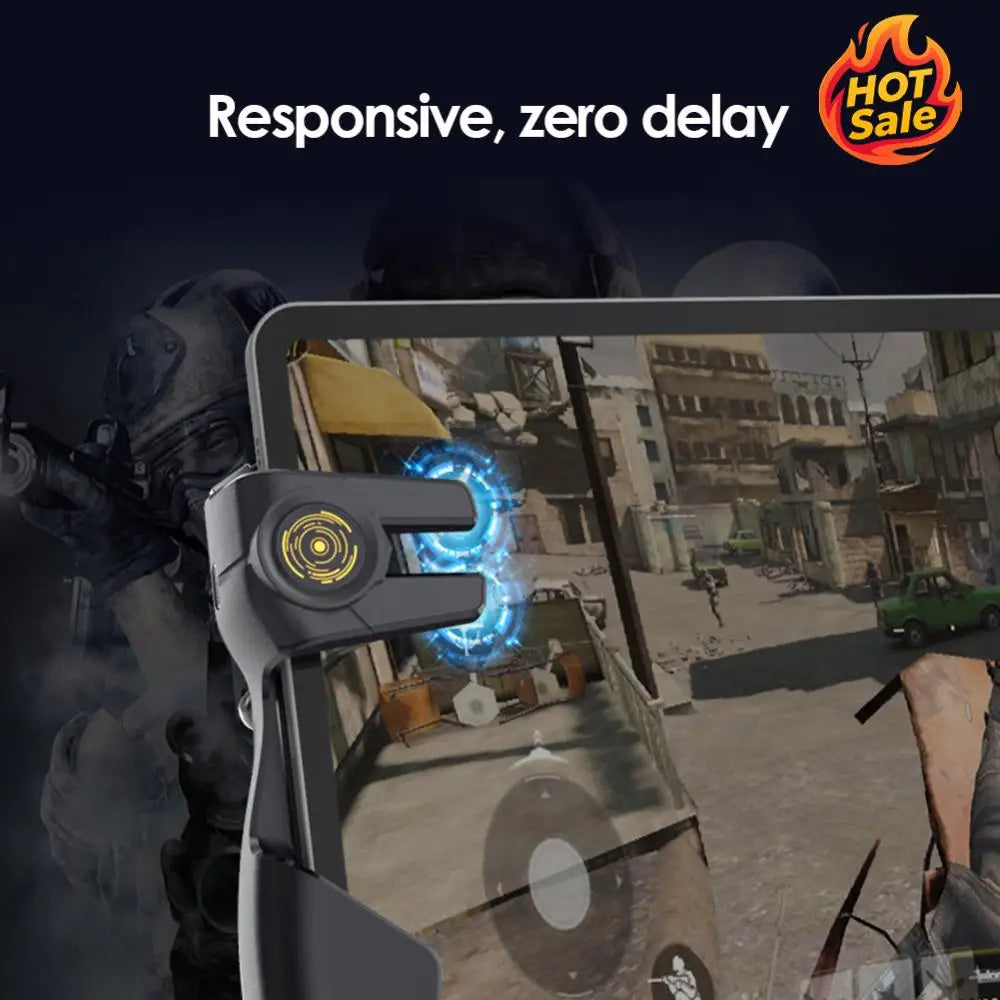Six Finger Game Controller Gamepad Trigger Handle Button Gamepad Joystick Grip Tablet Accessories for Tablet Phone Mobile Zpaxo