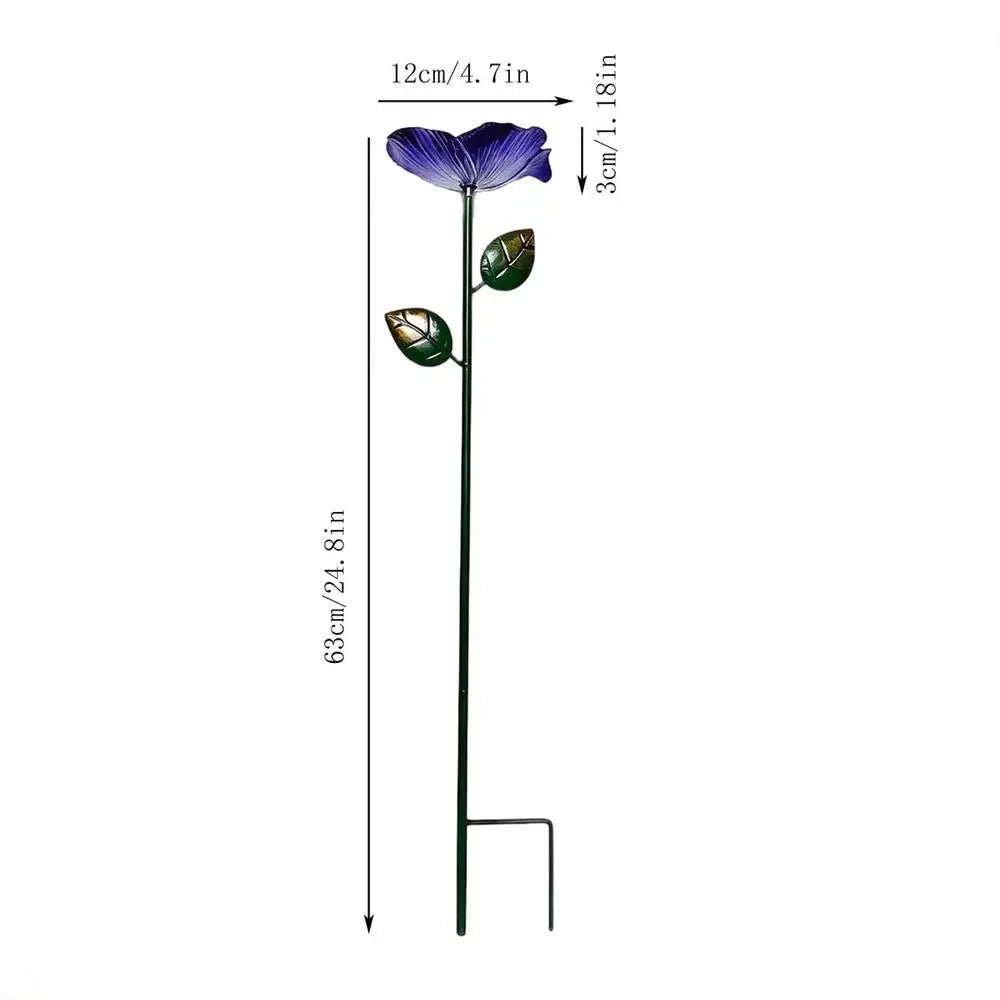 Bee Bath Flower Shaped Garden Butterfly Water Feeder Outside Hummingbird Drinking Station For Outdoor Backyard Porch Yard Lawn Zpaxo Purple China Mainland