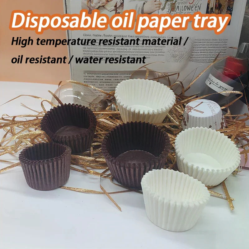 Cake Paper Cups (100 Pieces Per Pack) And High-Temperature Resistant Baking Chocolate Paper Cups Bread Zpaxo