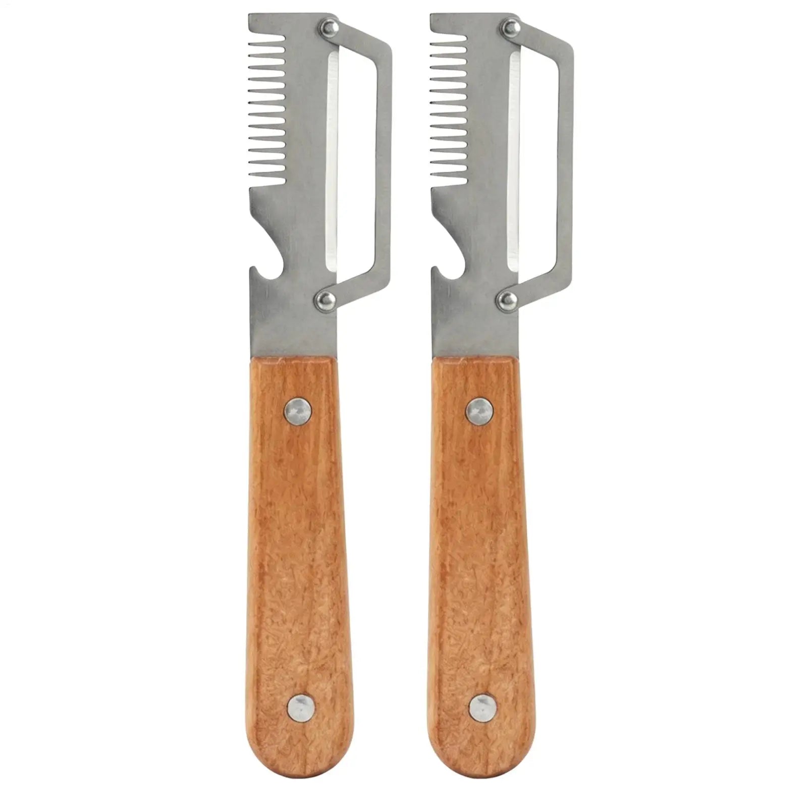 Vegetable Peelers 2Pcs Stainless steel peeler with wooden handle for peeling and slicing fruits and vegetables Peeler tools Zpaxo