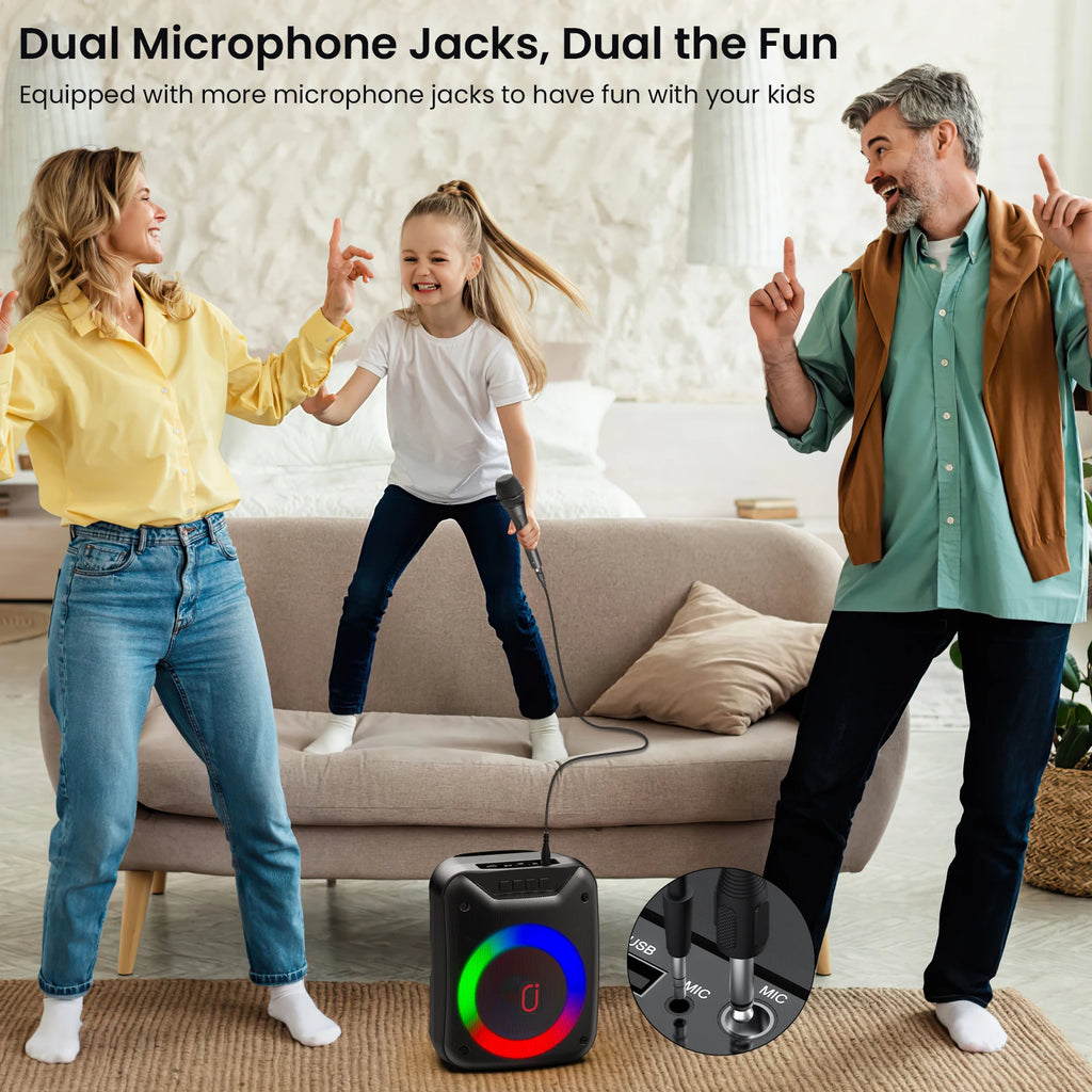D18 High-power Portable Karaoke Speaker Microphone Wireless Bluetooth