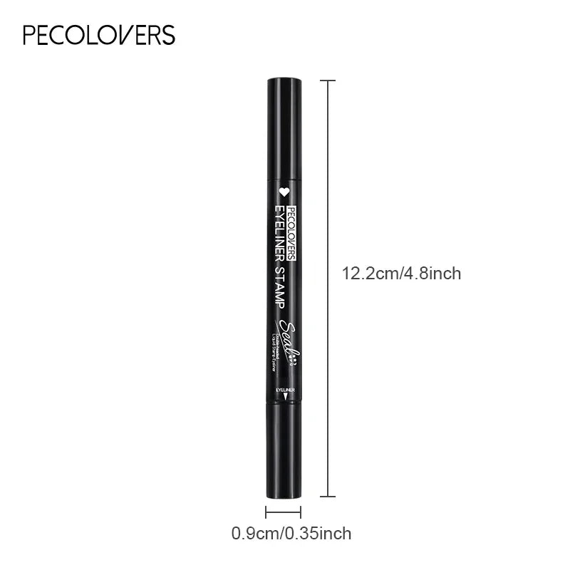 1PC Double-headed Liquid Stamp Eyeliner, Various Shapes, Stars/moon/water Droplets, Waterproof, Silky, Suitable for Beginners Zpaxo