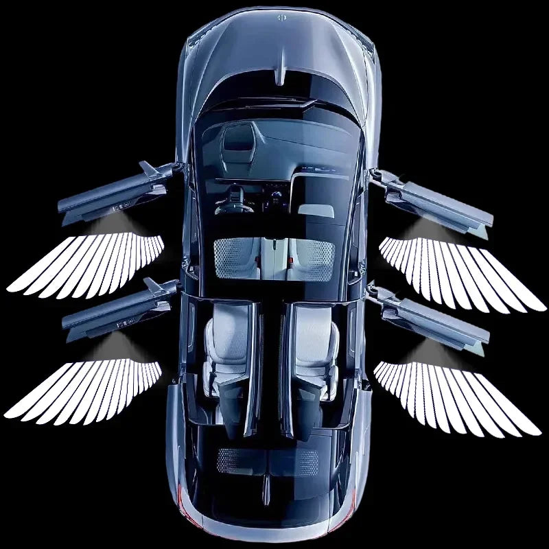 Car Angel Wings Wireless Door LED HD Welcome Courtesy Shadow