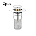 2-Pack Stainless Steel Pop-up Sink Drain Strainer Removable Basket