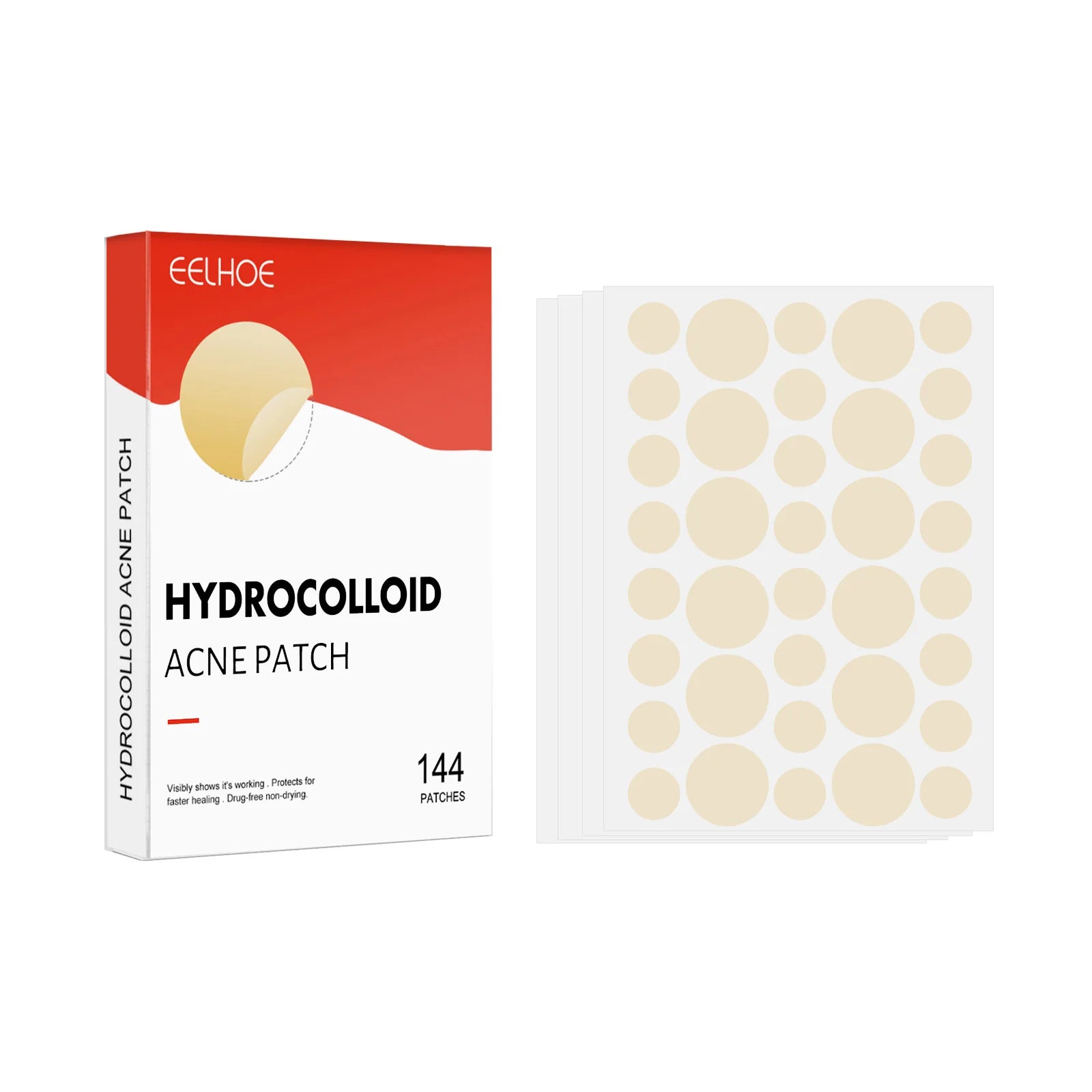 Hydrocolloid Acne Patches 144pcs | Invisible Pimple Spot Treatment Acne Pimple Patches Zpaxo 144pcs Boxed