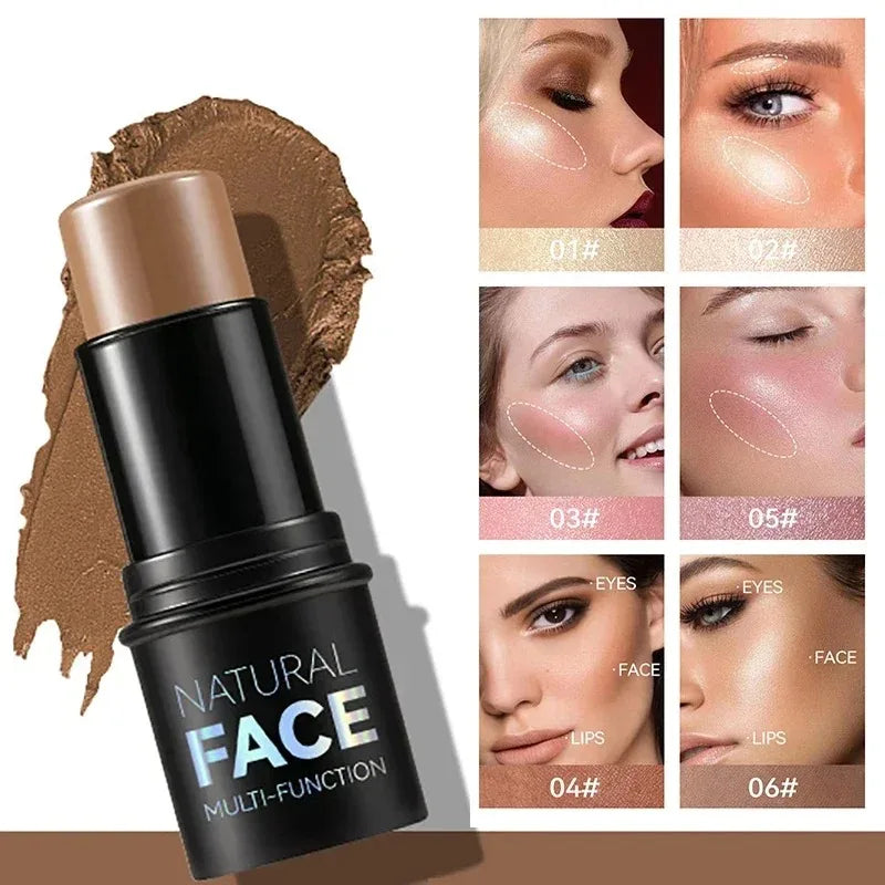 Face Contour Bronzer Stick Brighten Highlighter Concealer Blusher