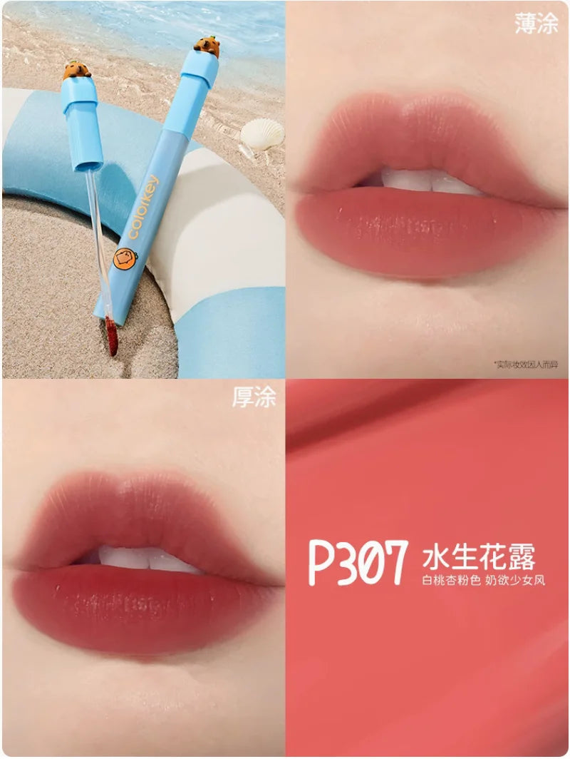 COLORKEY Velvet Tint Liquid Lipstick Watery Matte Lipgloss Waterproof Zpaxo
