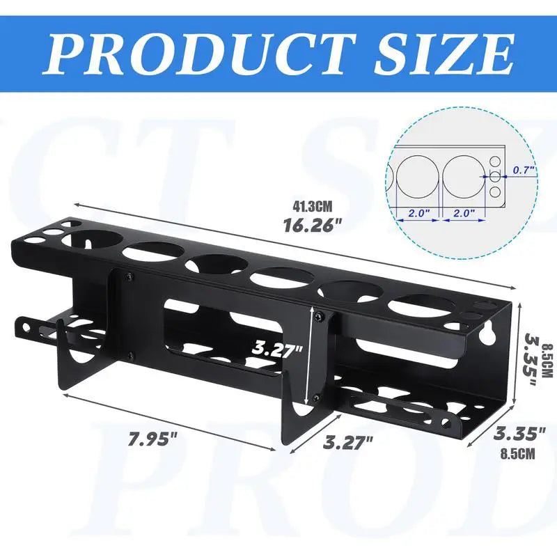Caulk Tube Holder Wall Mounted Metal Grease Rack Horizontal Base