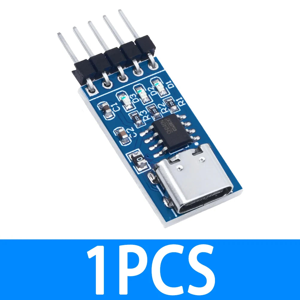 CH340N Type-c TTL Converter Module 5V 3 3V DC Serial Adapter Ideal Zpaxo 1pcs