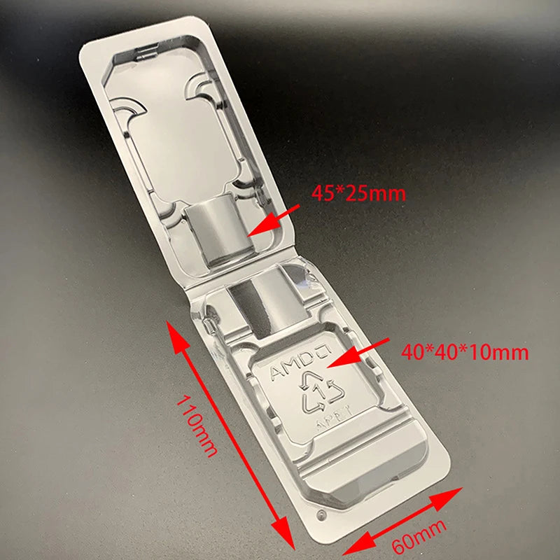 CPU Clamshell Tray Box AMD Case Holder Protection PVC Waterproof 754