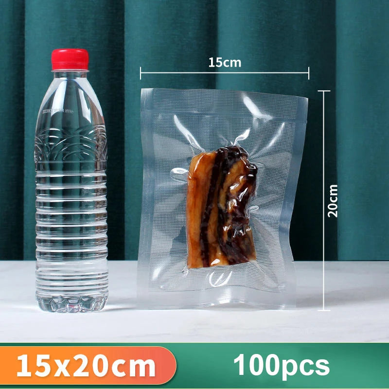 Vacuum Packaging Bags Food Storage Sealer Machine Fresh Long Keeping Zpaxo 15x20cm 100pcs