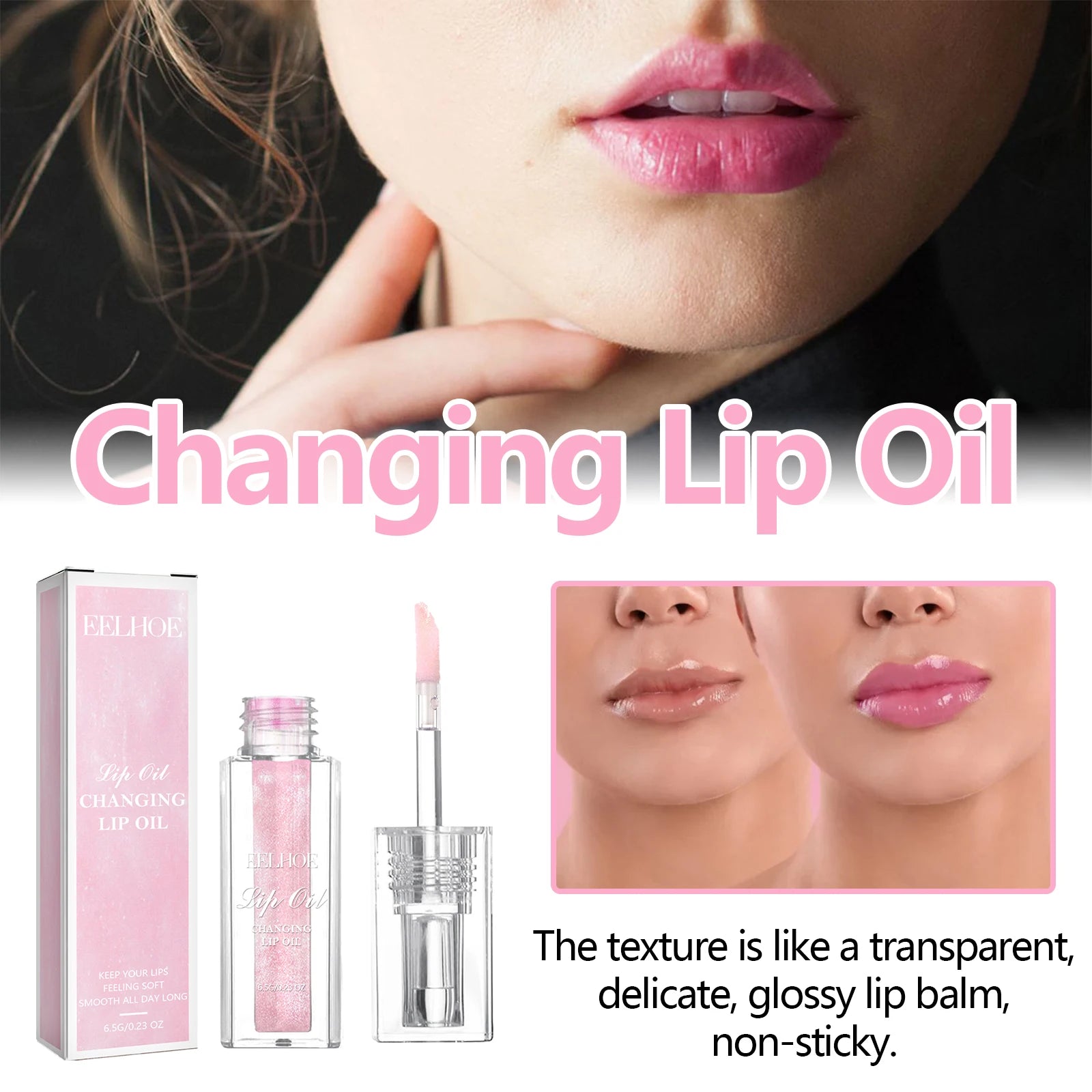 Eelhoe Color Changing Lip Oil – Moisturizes & Smooths Lips Color Changing Lip Oil Zpaxo