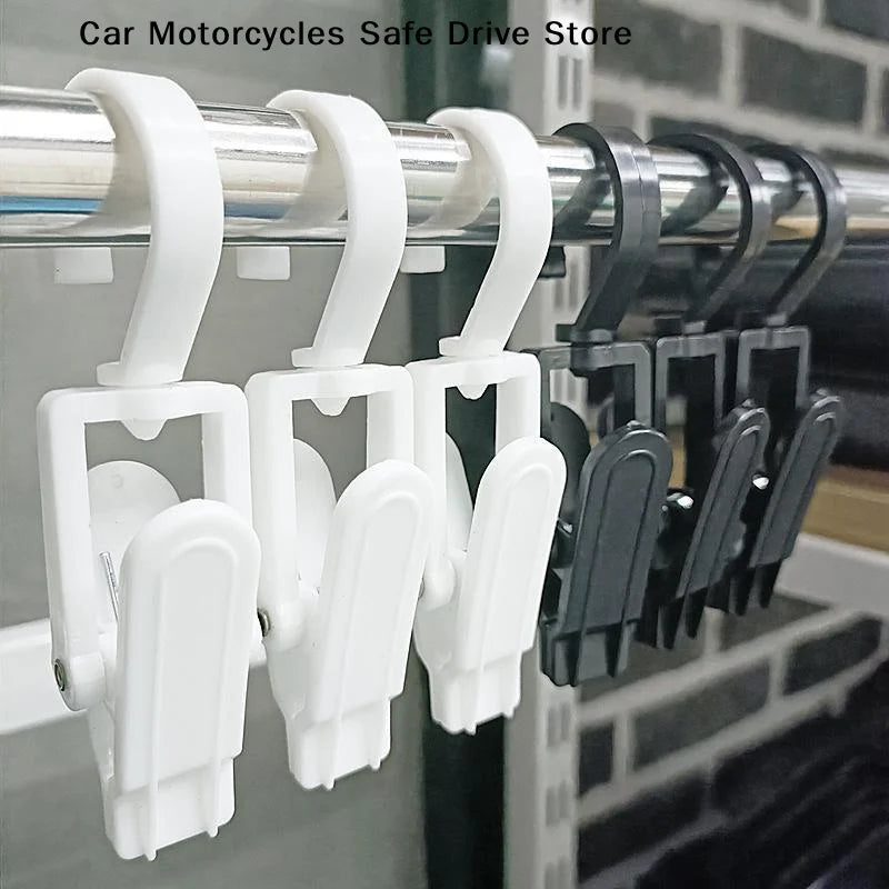 CM5 Plastic Hanging Clips 360 Degree Swivel Hooks Non Slip Grip