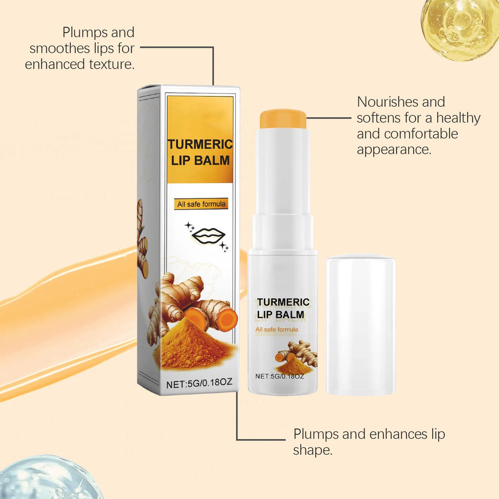Collagen Turmeric Lip Balm – Hydrating & Plumping Moisturizer Lip Balm Zpaxo