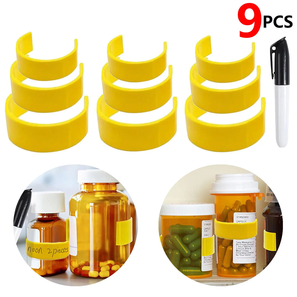 9 PCS Clips for Pill Bottles, Medicine Bottle Label Clips, Medicine Bottle Label Clips Zpaxo 9PCS