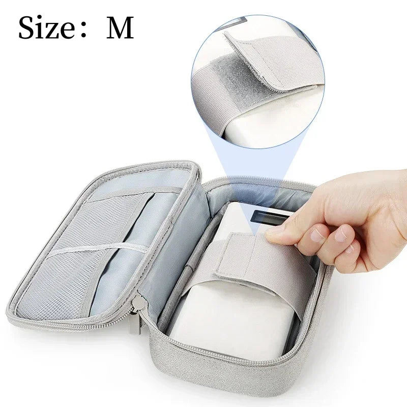 Large Size Travel Organizer Bag Cable Storage Organizers Pouch Carry Case Portable Waterproof Storage Bags for Cable Cord Zpaxo