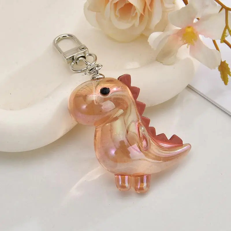 Cute Acrylic Dinosaur Keychain Paired Sturdy Buckle Daily Casual Zpaxo A6