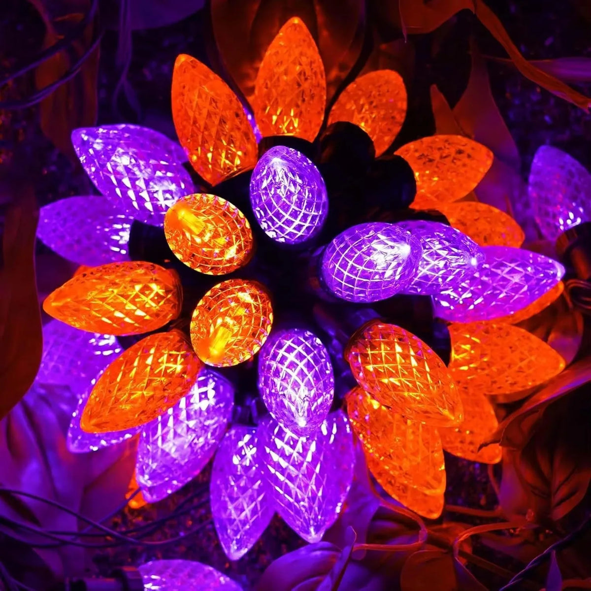 Outdoor Solar Powered Strawberry LED Christmas String Lights Waterproof Garden Fairy Tree Decorative Lamp for Patio Yard Holiday Zpaxo Purple orange 12M100LED China Mainland