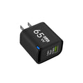 65W GaN USB-C Fast Charger – US/EU/UK Plug | PD Quick Charge USB-C Wall Charger Zpaxo US Black